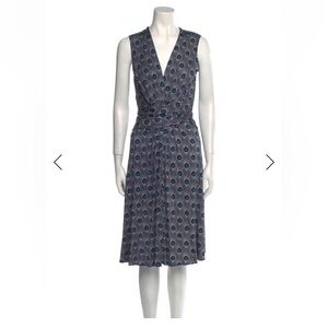 Tory Burch Theona Silk Wrap Dress in Peacock Print Size XS
